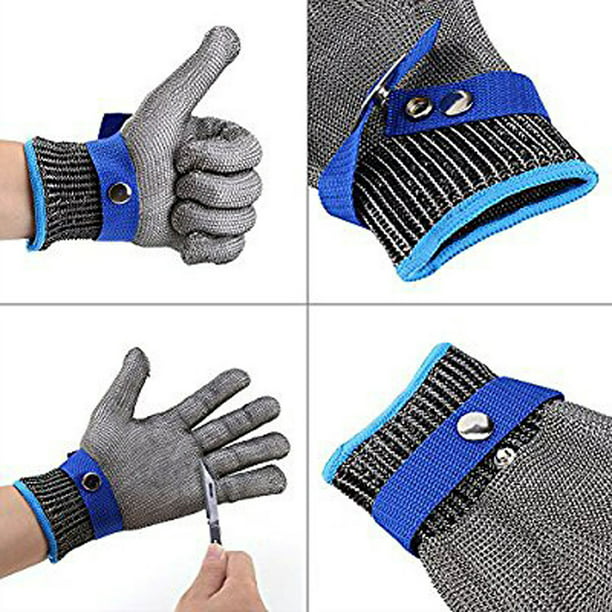 Safety Cut Proof Stab Resistant Stainless Steel Gloves Metal Mesh Butcher